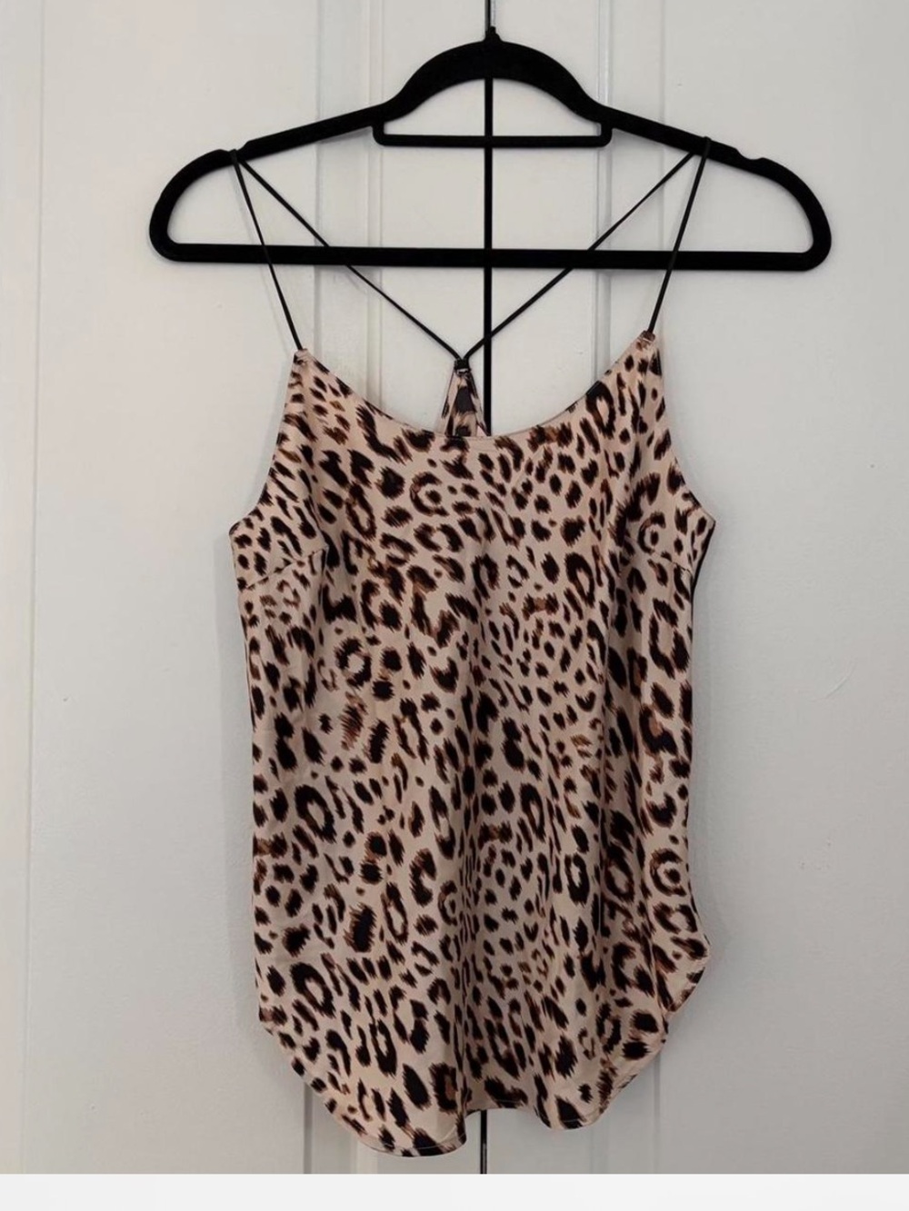 Victoria's Secret Leopard Satin Cami - Beige & Brown. Size S